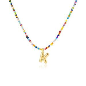 Beaded Initial necklace S1137